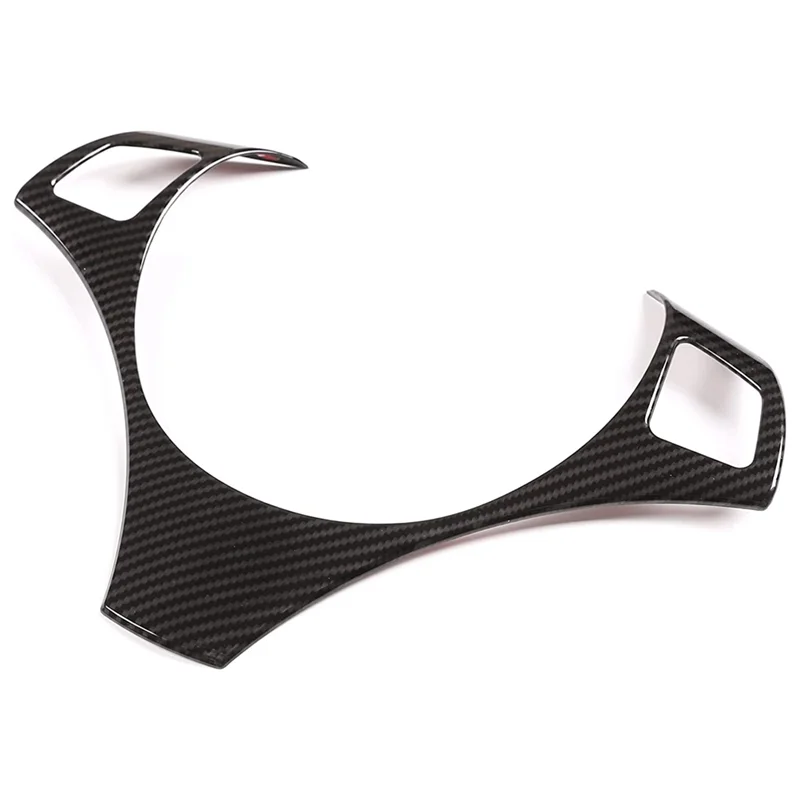 For BMW E90 3 Series E90 E92 320I 330I 325I 2005-2012 Car Steering Wheel Decoration Trim Accessories, ABS Carbon Fiber