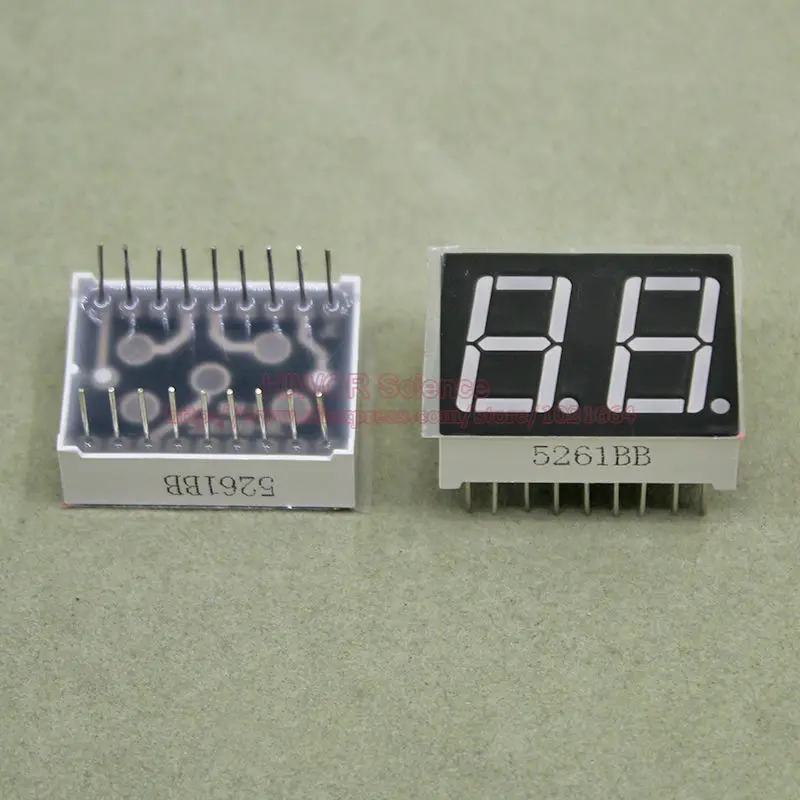 100pcs 18 Pins 5621BB 5621AB 0.56 Inch 2 Digits Bits 7 Segment Blue LED Display Common Anode Cathode Digital Display