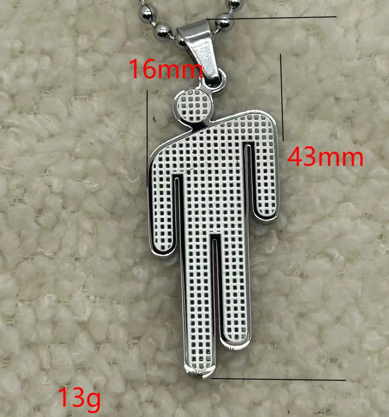 Hip hop billie music legend hiphop music fans pendant necklace with ball chain