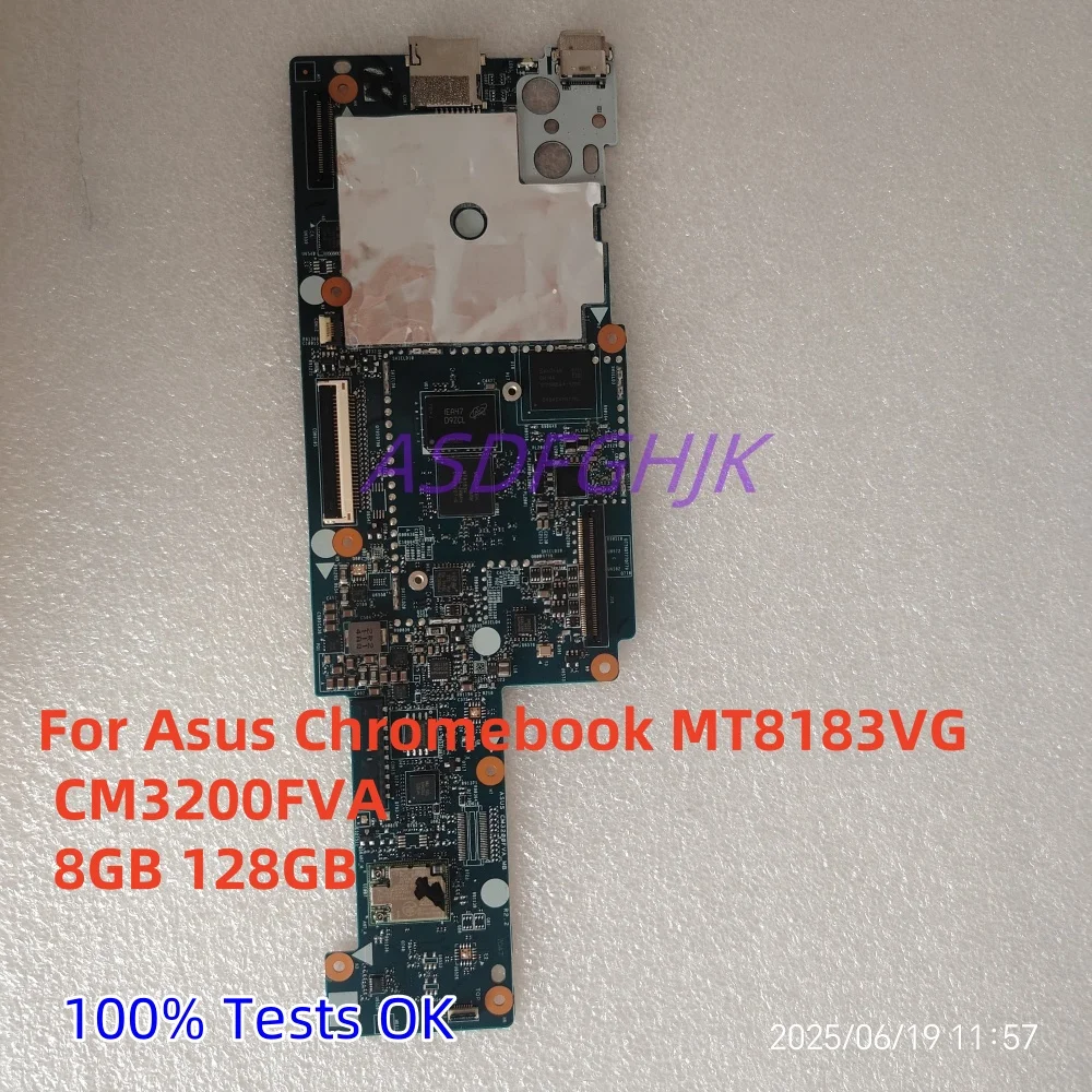 

Оригинальная материнская плата для Asus Chromebook MT8183VG CM3200FVA 128 ГБ 8 ГБ 90NX03Q0-R00030, быстрая доставка