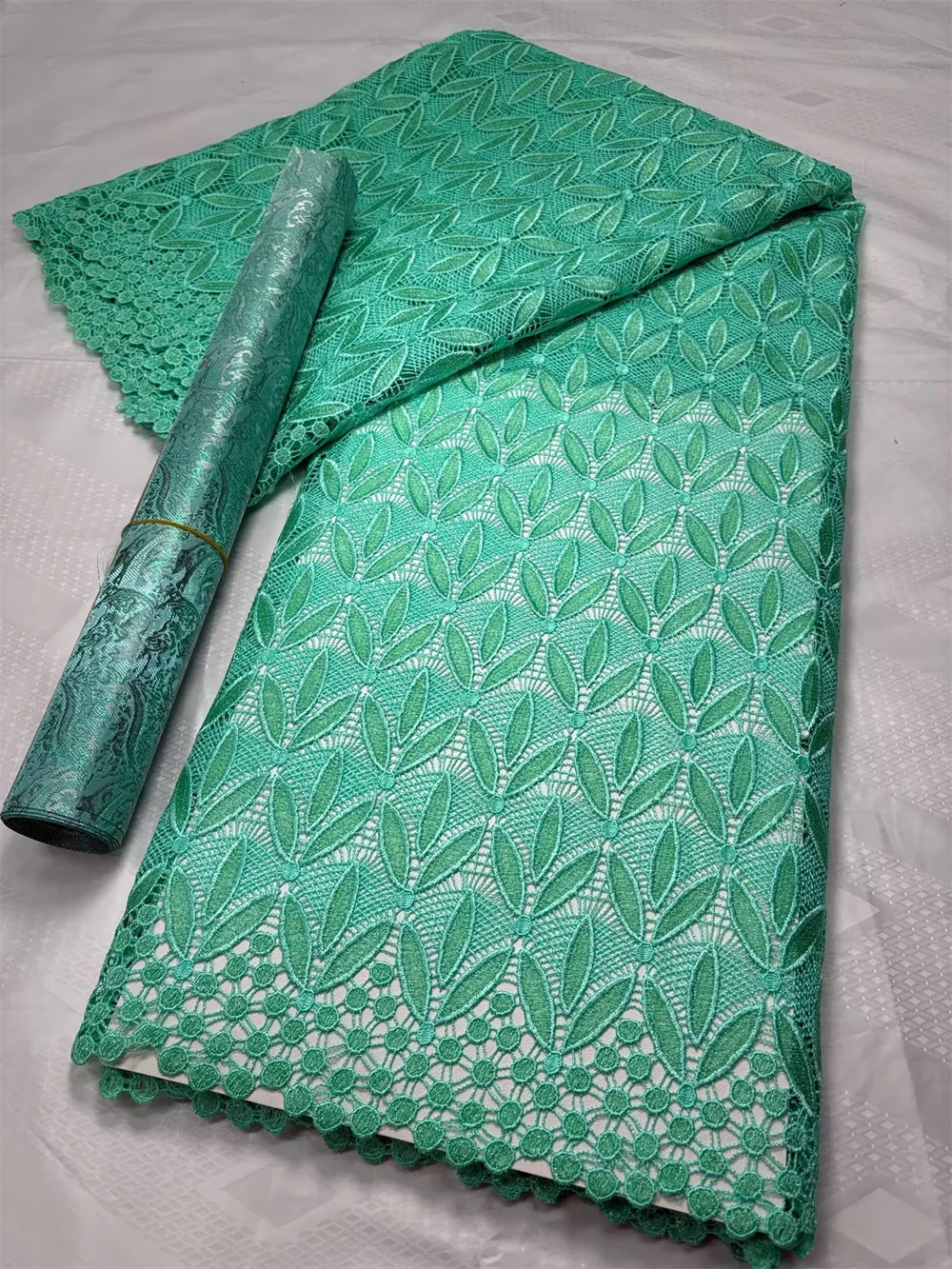 5 Yards African Water Soluble Fabric Traditional Vintage Celebrants Robe With 2PCS/Bag Hayes SEGO Headtie Set For Party Wedding