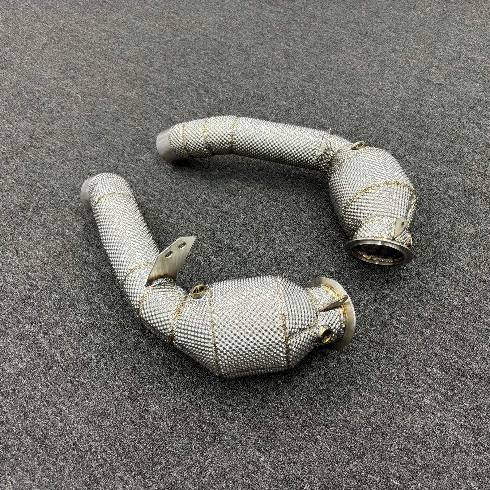 Geeignet für BMW M5 M6 F10 F15 4.4T 2012-2016 Hochleistungs-Downpipe zur Fahrzeugmodifikation, verbessert die Rennleistung und Leistung. – Detail 9