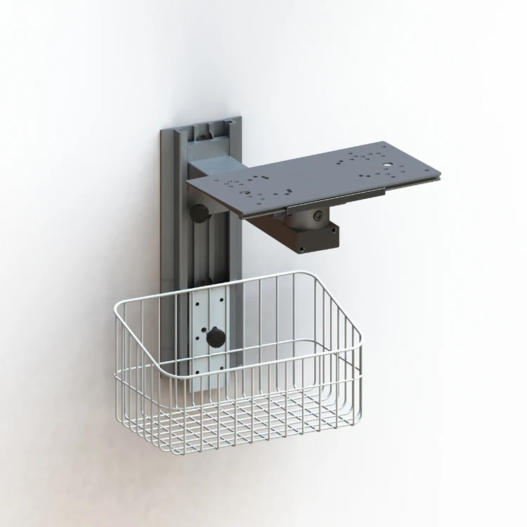 Solid All-Aluminum Medical Equipment Shelf, Mounting Ledges Suitable for Patient Installation