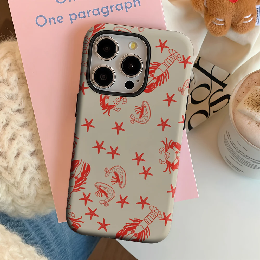 Coque de téléphone Must-Haves IPhone17, homard de Chef rouge, pour IPhone 17 16 15 14 13 12 11 Pro Max Plus, couverture arrière Double couche