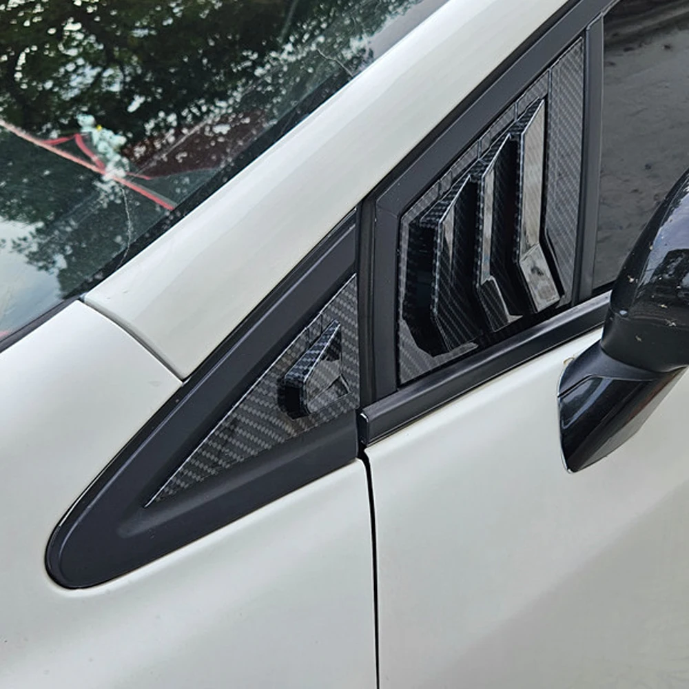 For Honda Civic Sedan 9th 2012-2015 Car Front Triangle Window Louver Side Shutter Blind Shades Cover Trim Sticker Vent Carbon