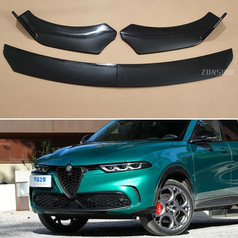 

For Alfa Romeo Tonale 2019--2024 Year Front Bumper Lip Splitter Spoiler Body Kit Accessories