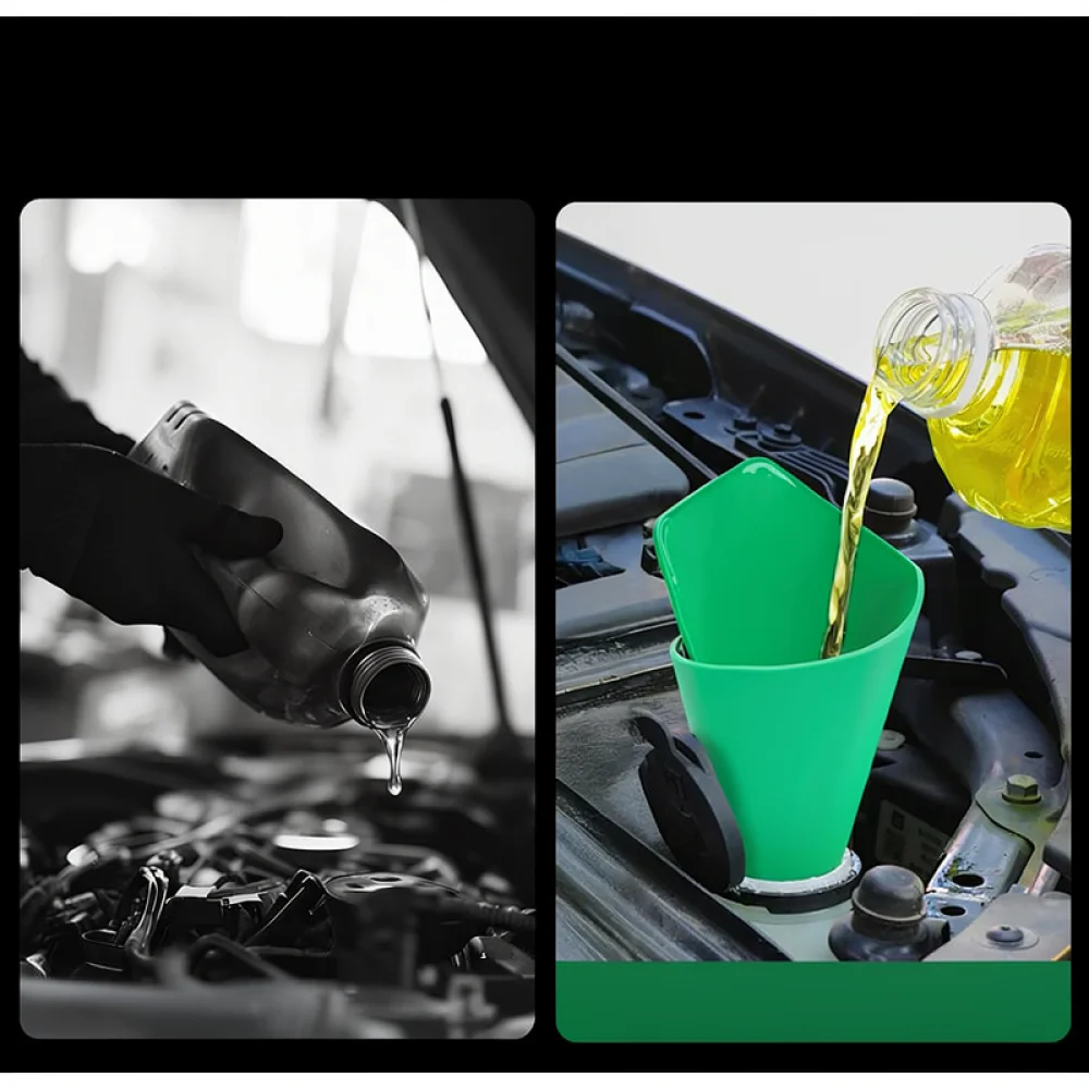 Flexible Oil Draining Tool Folding Funnel For Car Motorcycle Maintenance Leak Proof Guide Plate Auto Fluid Transfer Pipe
