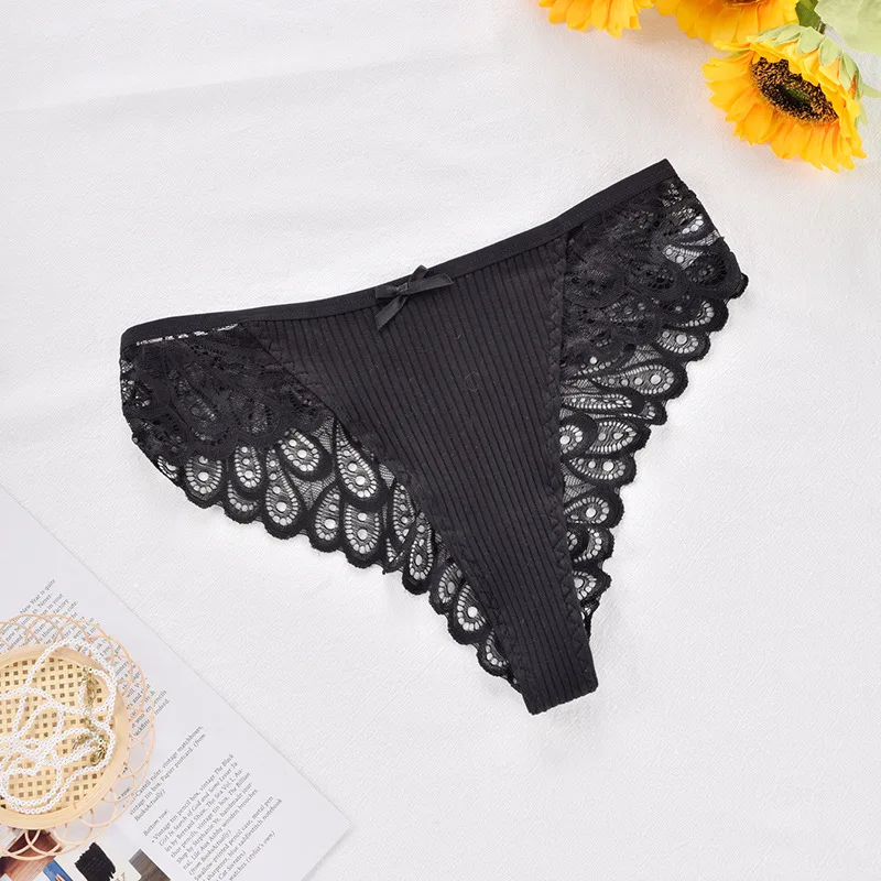 Sexy Lace Tangas for Women Soft Cotton Panties Woman Thong Underwear Female Lingerie Ladies Breathable Panty Briefs