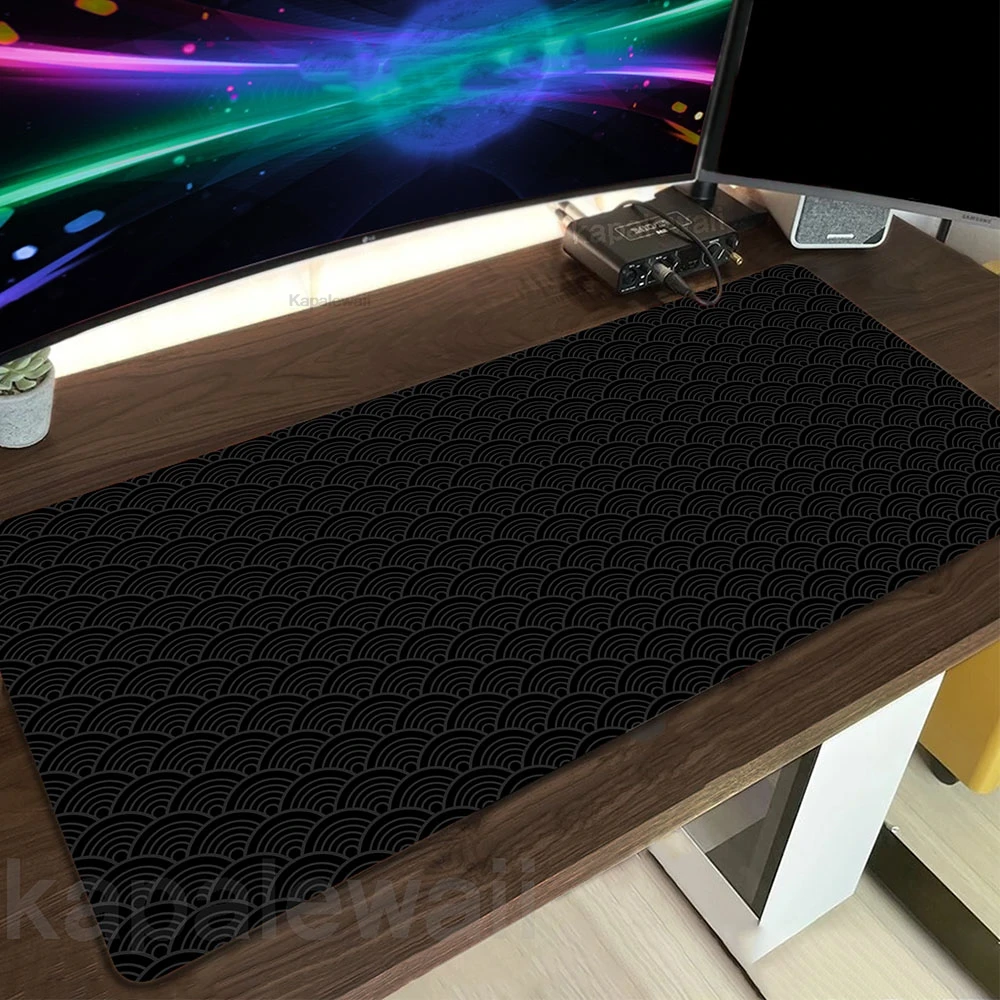 Grote Computer Gamer Muismat Topografische Kaart Art Muismat Zwart Bureaumat Grote Toetsenbord Mat Mause Tafel Tapijt XXXL 1000x500mm