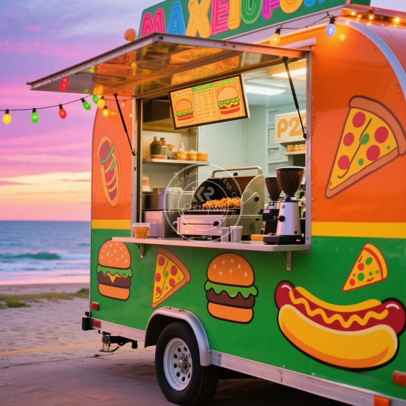 

2025 Concession Catering Bbq Pizza Food Cart Fully Equipped Mobile Kitchen Food Truck for Event Wedding