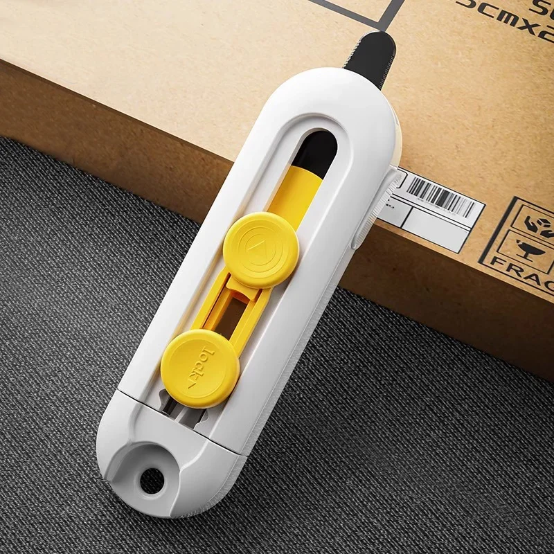 صندوق قاطع صندوق مغناطيسي صغير قاطع صندوق قفل أمان لفتح حزم كرتون فتاحة صندوق الحلاقة مثالية للاستخدام المنزلي #4