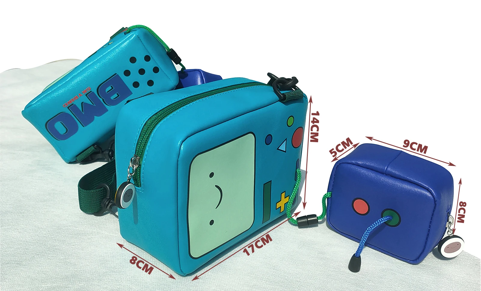 BMO Merch Single Shoulde Backpack CrossBody Finn Jake BMO Messenger bag Cartoon Single Straps Bag Beemo Children Birthday Gifts