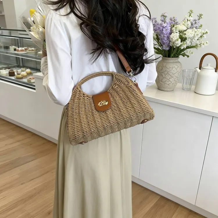 

Parisian Elegant Letter Logo Diaper Bags For Ladies Designer Minimalist Shoulder Bag Stylish Casual Large Capacity Bag