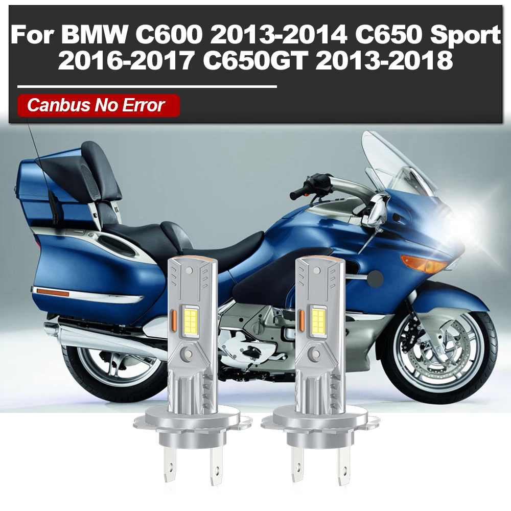 

20000LM LED Motorcycle Headlight Bulb 12V Moto Lamp 6000K For BMW C600 2013-2014 C650 Sport 2016-2017 C650GT 2013-2016 2017 2018