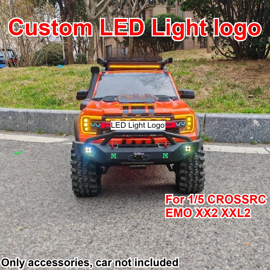 For 1/5 CROSSRC EMO XX2 XXL2 RC Off Road Pickup Truck LED Light Logo Decoration Custom Model Number Decor Upgrade Accessories