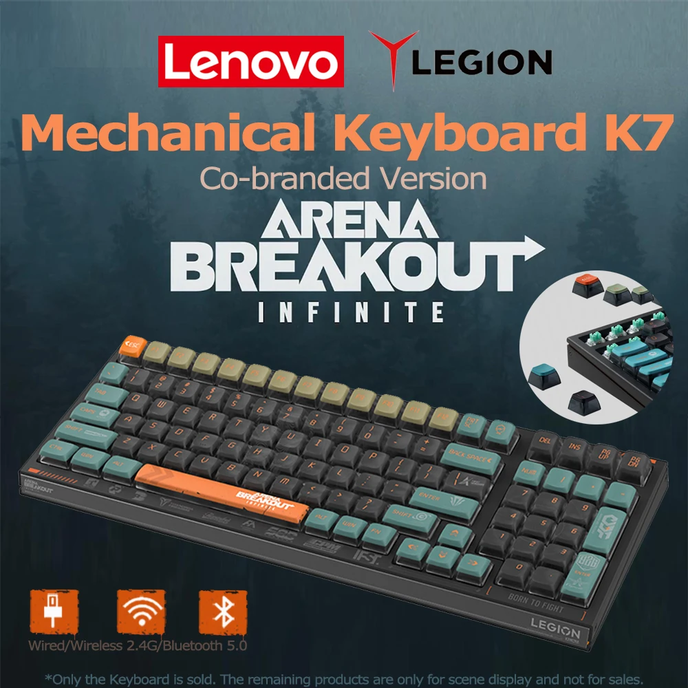 Lenovo Legion K7 Co-branded Arena Breakout: Infinite Version Mechanical Keyboard Hot Swappable Bluetooth Win Mac Long-lasting
