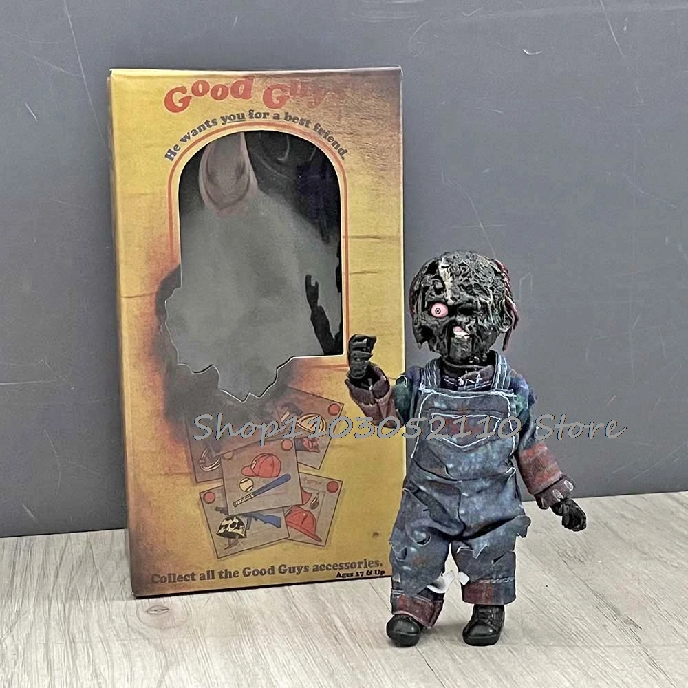 

NECA Chucky Good Guys Figure He Wants You Be A Best Friend Chucky Figure Real Clothes Horror Toys Doll Christmas Gifts