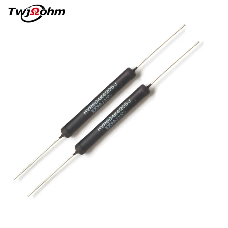 2PCS HVR80AK4205 High Voltage Resistor 2W 100M10M 200M 500M10K30M510K Ohm 20K Thick Film Non Inductive Resistor