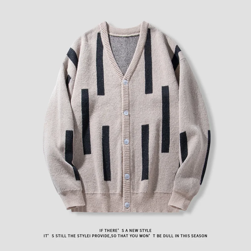 

Japanese Couple Retro Loose Cardigan Knitwear Men's Coat Spring and Autum Trendy Brand Casual Knitwear for Men