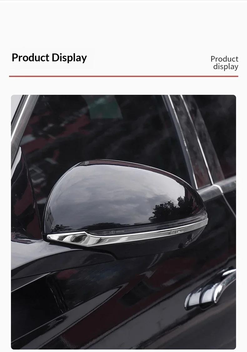 Car Styling Rearview Mirror Cap Cover Sticker Trim Anti-collision Strips For Mercedes Benz E C GLC E300L GLC300L C260L S450L