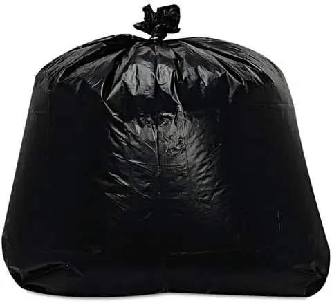 

Low-Density Can Liners, 1.6mil, 56gal, 23w x 20d x 47h, Black - 100 liners.