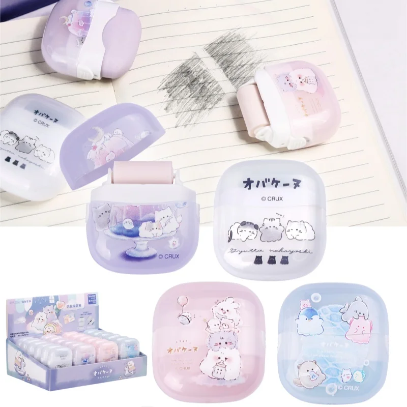 Macaron Colored Pencil Erasers Soft Durable Eraser Rubber Chip Collector 2 in 1 for School Office Drawing Writing Students Gifts