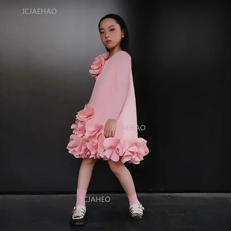 

Банкетные платья, детское праздничное платье для девочек, детское праздничное платье принцессы для выступлений на день рождения, платья, розовая одежда, Новый год