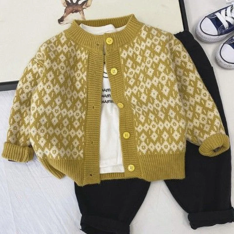 

2022 spring autumn Knitted Cardigan Baby Children Clothing Boys Girls Sweaters Kids Wear toddler boy clothes winter 2-10 years