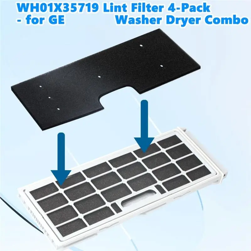 CKFAM - Filtro de Repuesto para Secadora de Lavadora-Secadora GE Profile, WH01X35719, para Modelos PFQ97HSPVDS, Filtro de Pelusas