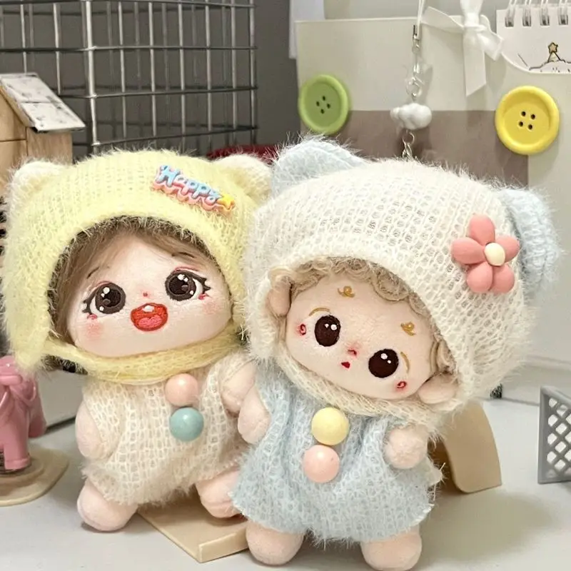 10cm 귀여운 우유 시리즈 인형 드레스 오리지널 정장 아기 옷 인형과 유아를위한 크롤링 복장 부드러운 면직물