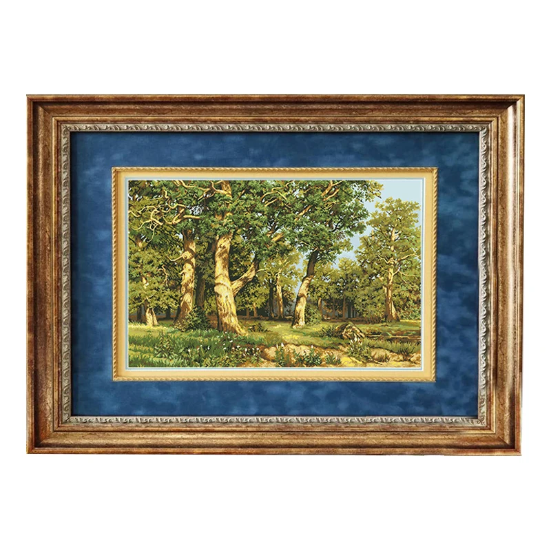 

Oak Grove DIY Embroidery 11CT14CT Cross Stitch Kits Needlework Craft Set Printed Canvas Cotton Thread Crafts Home Decoration Set