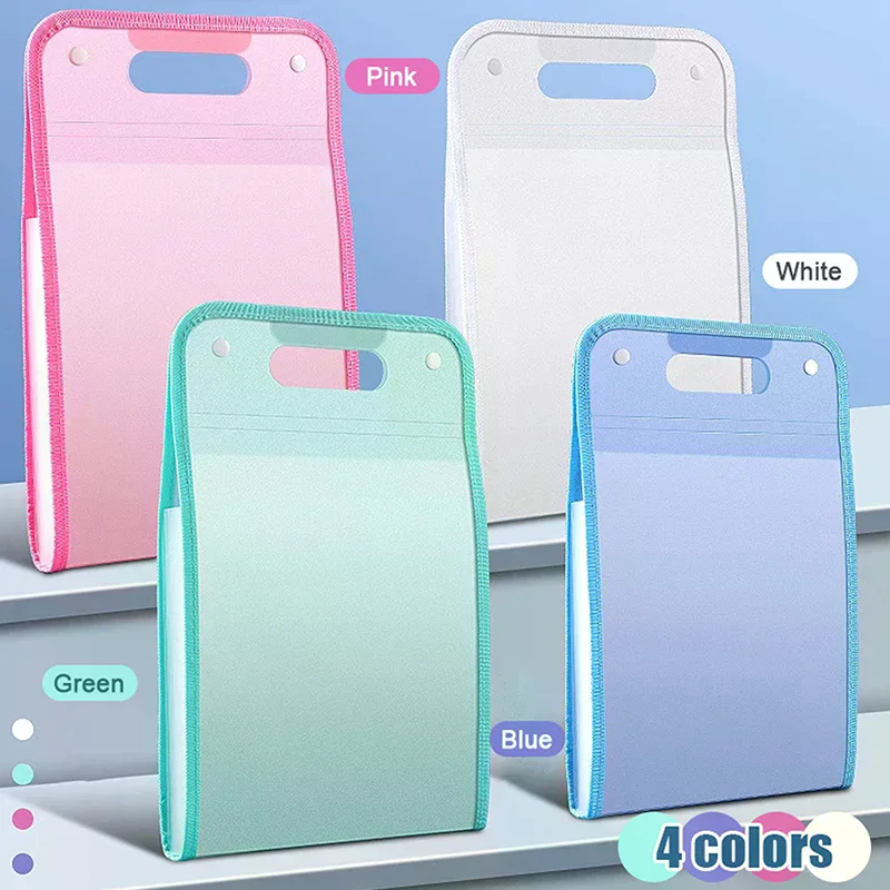 

13 Pocket File Folders Portable A4 Letter Size Macaron Color Accordian Document Organizer Classroom Office Home Storage