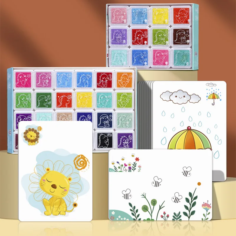 子供のための指で描くおもちゃ,落書き,落書き,モンテッソーリ教育ゲーム,DIYギフト,16個,32個