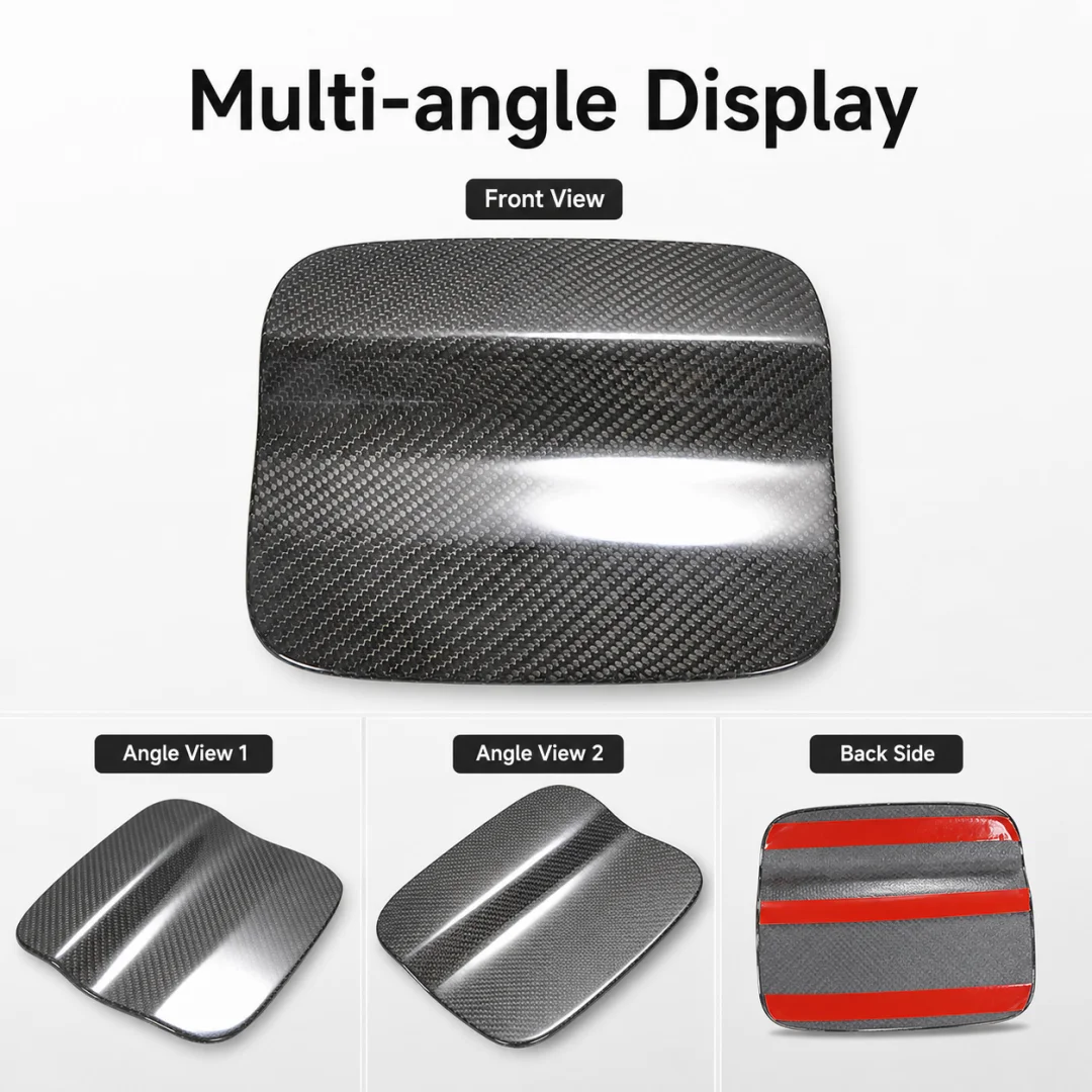 Genuine dry carbon fiber fuel tank cap sticker suitable for BMW X5 F15 2014-2018 dry carbon fuel tank cap cover. view 6