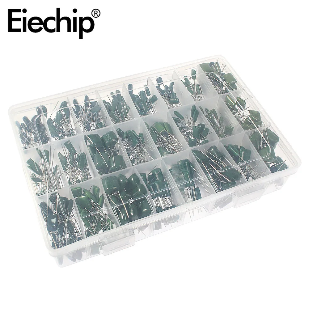 180/660pcs Polyester Film Capacitor Kit 100V 18/24values Set of Capacitor 2A331 2A471 2A561 2A681 2A102  2A102J 2A152J 2A222J