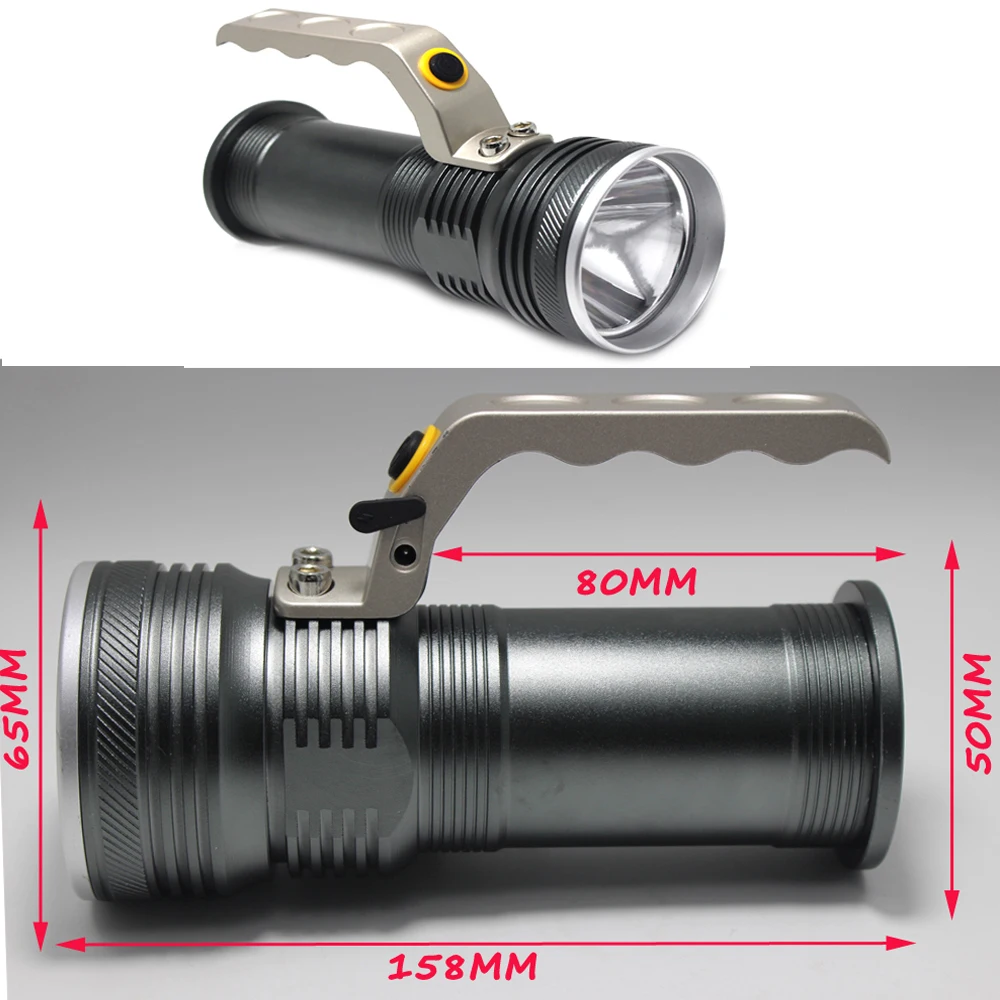 Lampe de poche LED portable, lanternes de camping en plein air, torche de pêche, 3800 strada, chasse, étanche, lampe à main aste à 18650