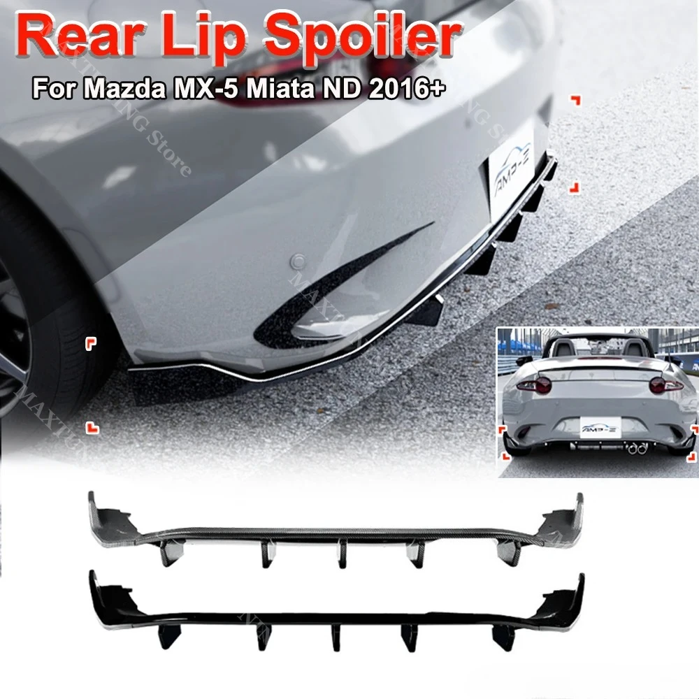 Maxton Style Bumper Splitter For Mazda MX-5 Miata ND RF Roadster 2015-2025 Rear Diffuser Lip Spoiler Modification Car Body Kit