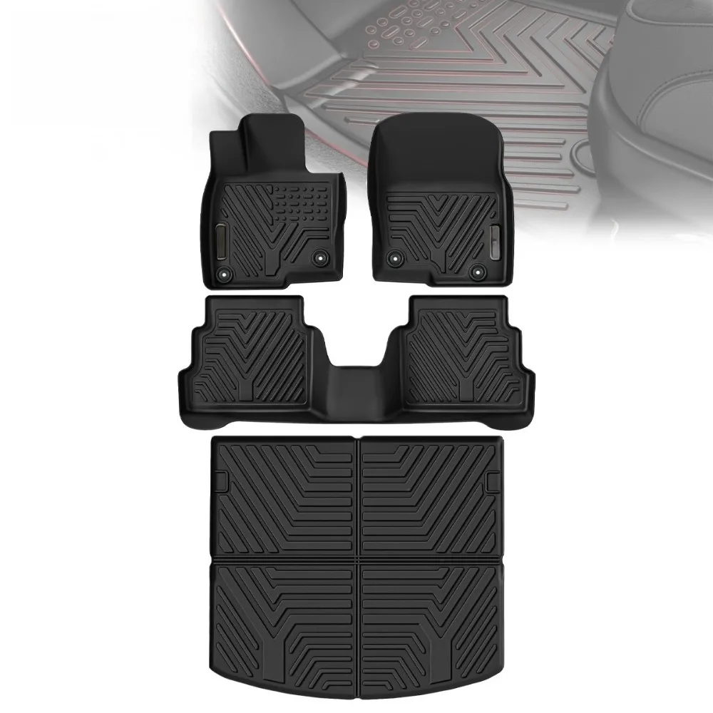 

Floor Mats Trunk Cargo Liner for 2017-2025 Mazda CX-5 CX5 TPE Rubber All Weather