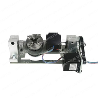CNC 4th Axis 5th A B Aixs Rotary Axis 4 Jaw Chuck 60mm Center Height 55MM DIY 5 Axis CNC Router Engraving Machine Rotation Tools