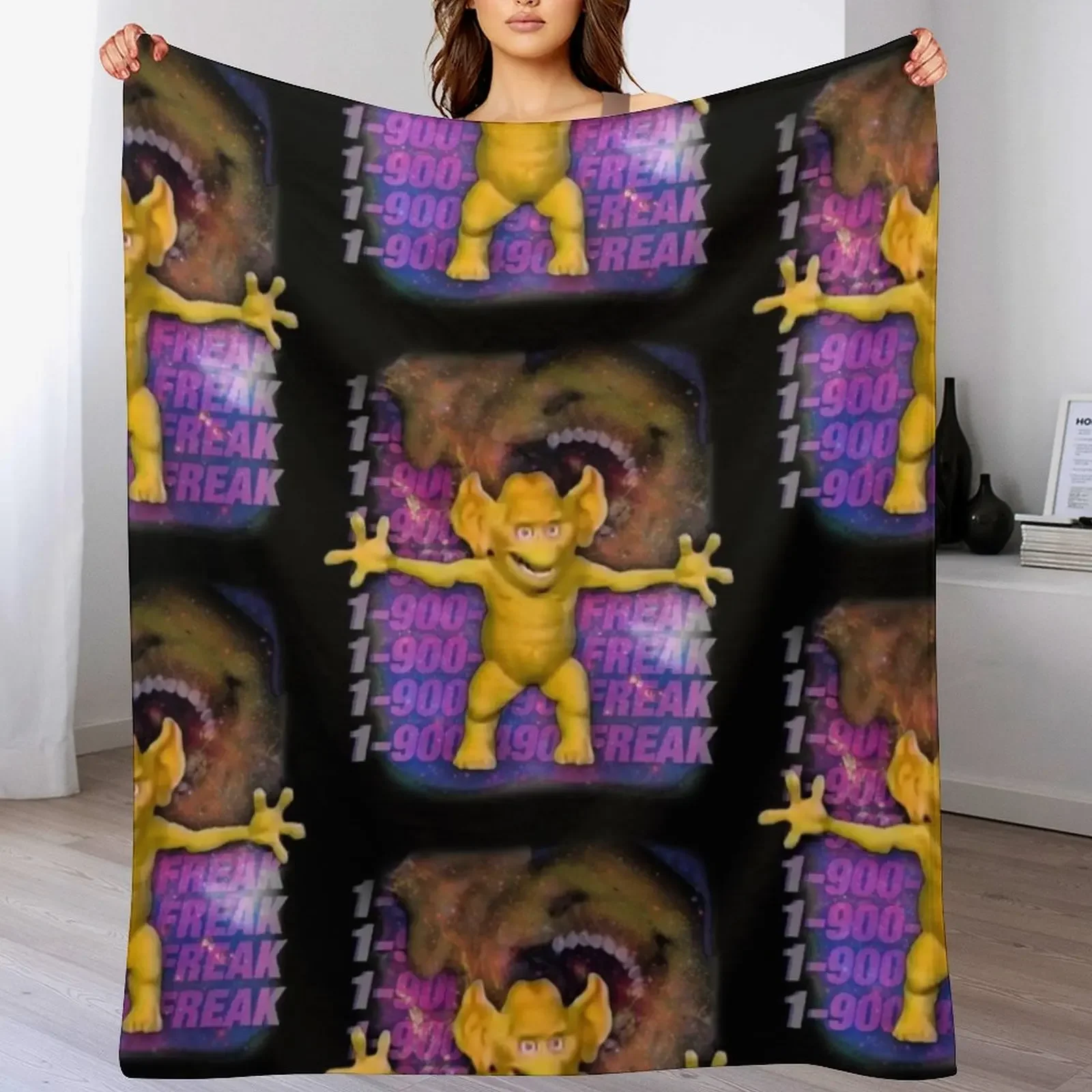 

freddie freaker Throw Blanket Sofa Quilt Beach Tourist Furry Blankets