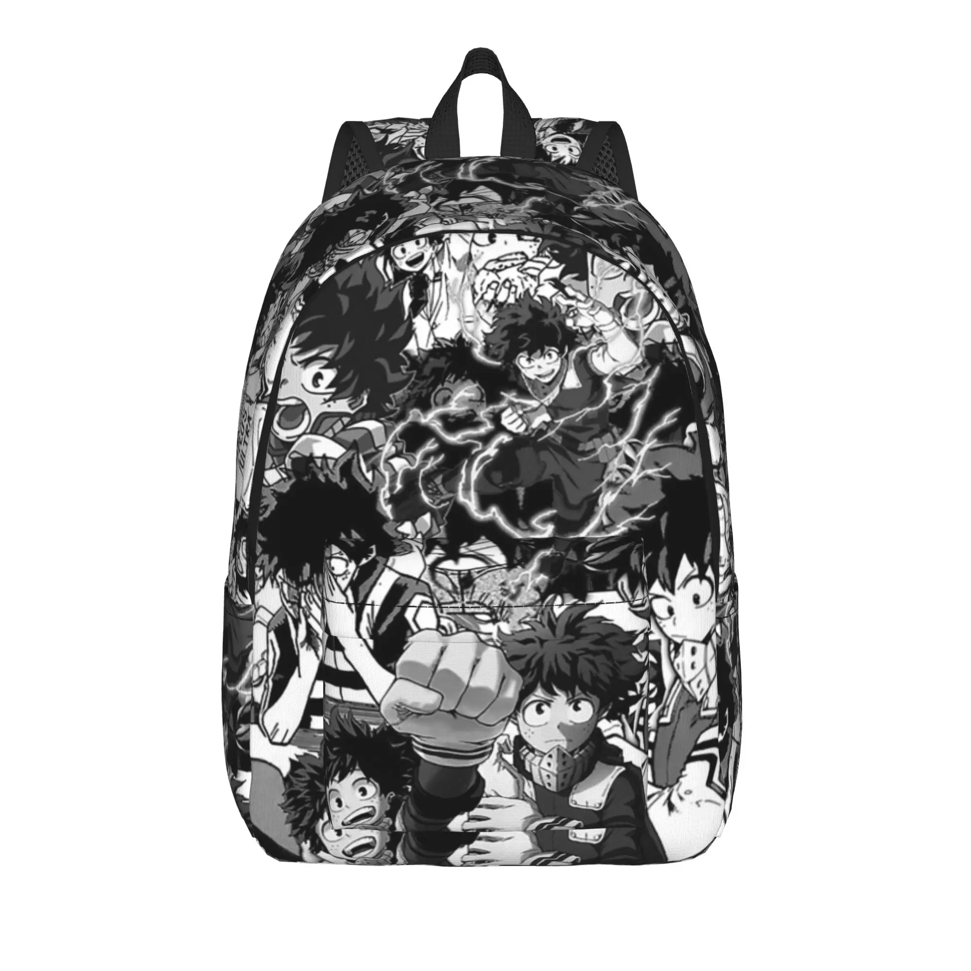 Boku No My Hero Academia Collage Manga Rugzak voor Mannen Vrouwen Mode Studenten Werk Dagrugzak MHA Laptop Canvas Tassen Lichtgewicht