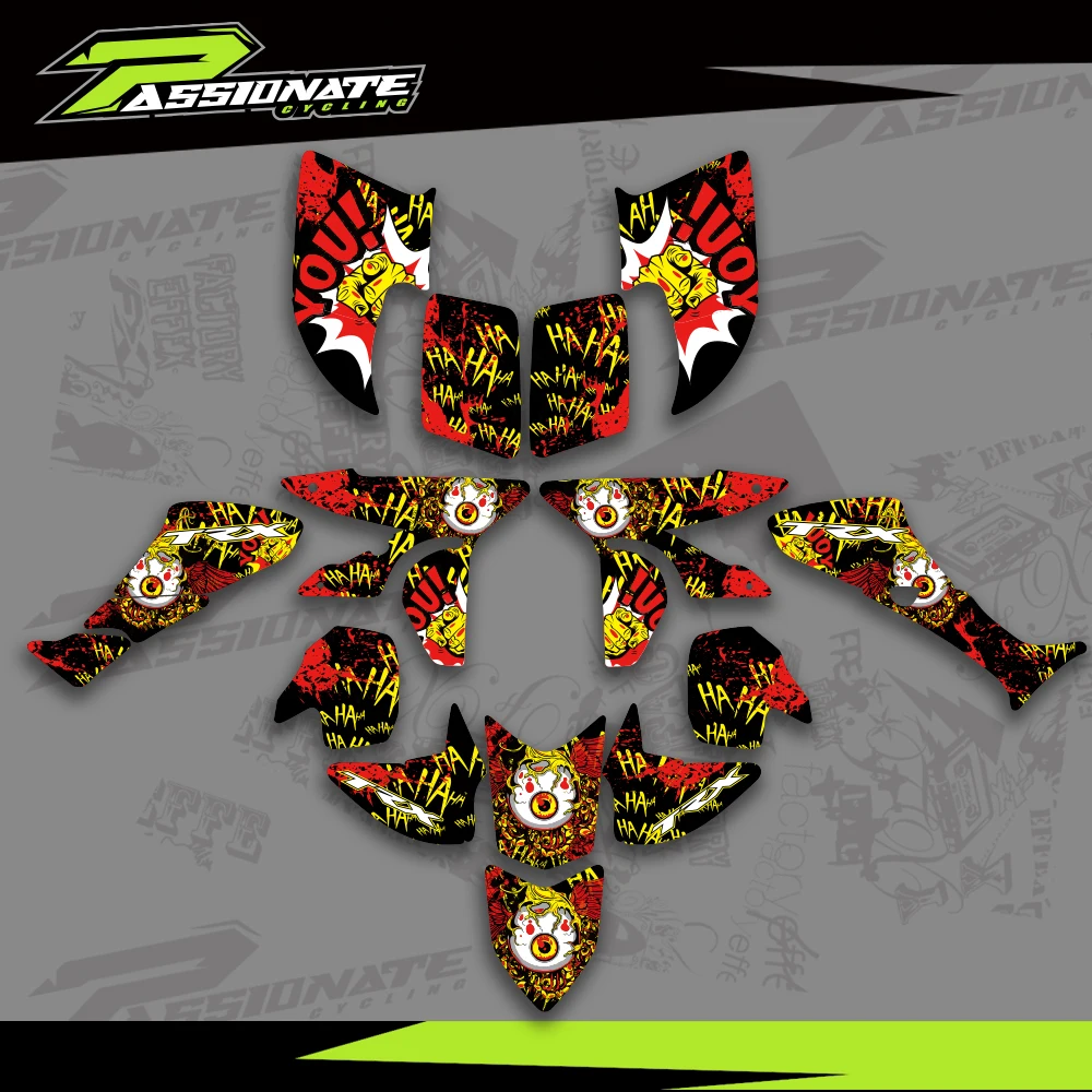 

Custom Team Graphics Backgrounds Decals Kit For Honda TRX450R TRX 450R fourtrax ATV TRX 450 R 2004-2016