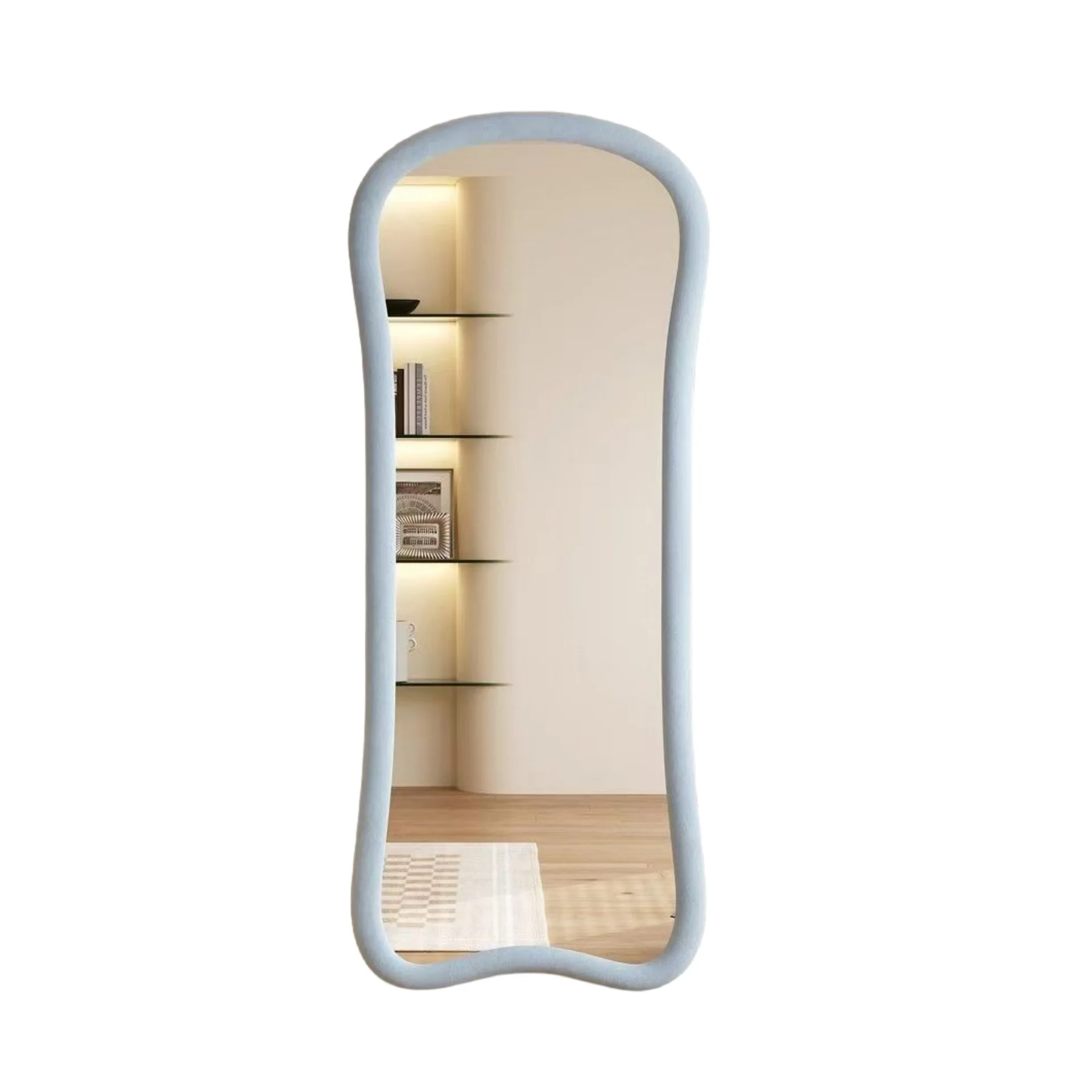 

Wholesale cream mirror Internet celebrity simple heterosexual full body mirror household girls bedroom floor mirror