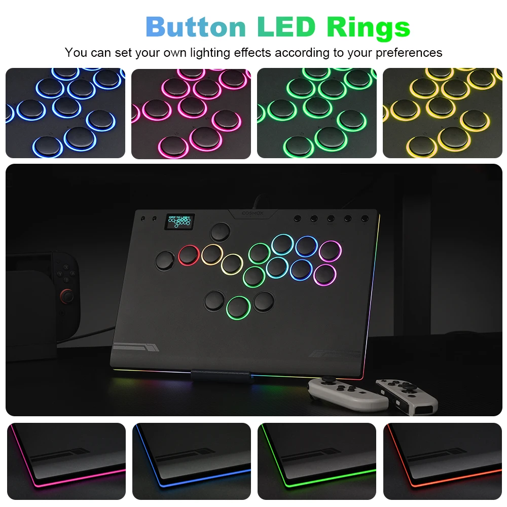 Haute42 Aluminium Alloy Hitbox Leverless Controller Stickless Arcade Stick For PC/ Ps4 / ps5/Steam Hitbox Fighting Controller