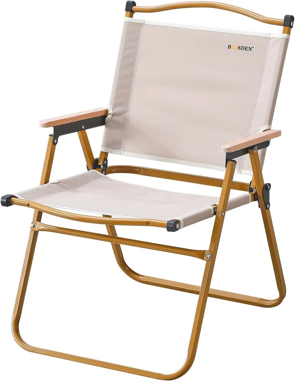 Tragbarer, zusammenklappbarer Campingstuhl, ultraleichter Strandstuhl mit Holzgriff, 330 Pfund Unterstützung, für Picknick, Reisen, Wandern, Angeln