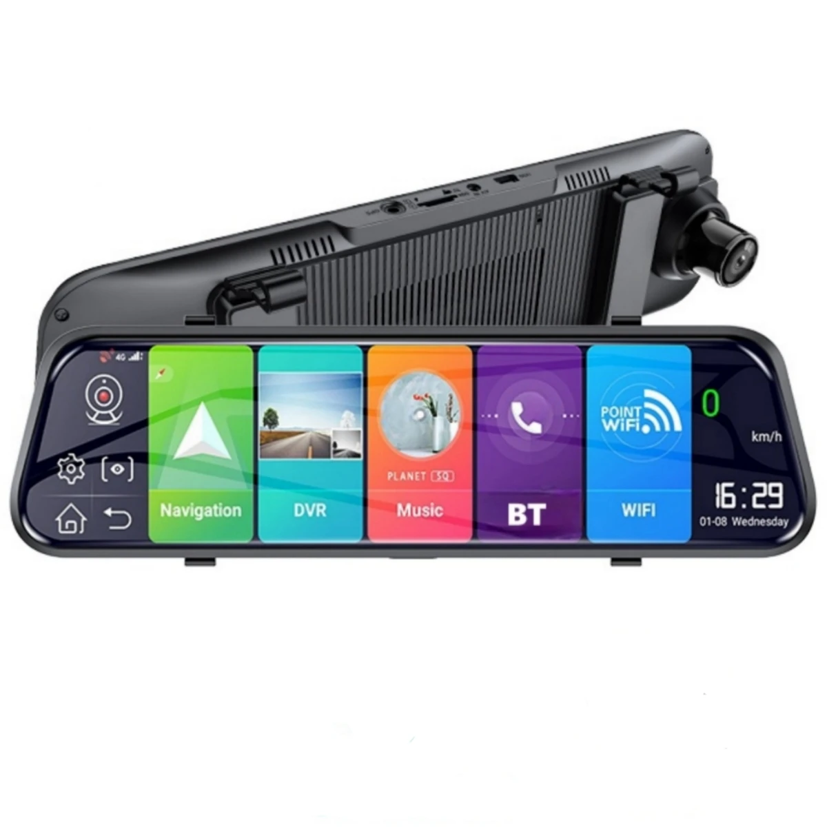 

10 Inch 4g Android 8.1 2CH Car Dvr Camera Rearview Mirror Live Cloud Dash Cam With Adas Fhd Wifi Gps Navigation Reverse Camera