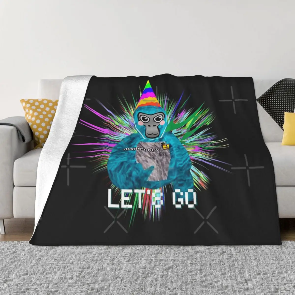 JMANCURLY Gorilla Tag VR Gamer Video Game Design Blanket Bedspread On The Bed Vintage Sofa Bed