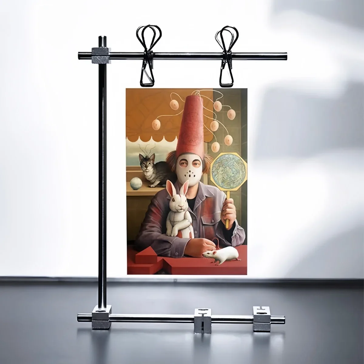 Photo Frames, Poster Frames, Photo Holders, All-Metal Construction, Supports Up to 7 Inches, Does Not Include a Picture.