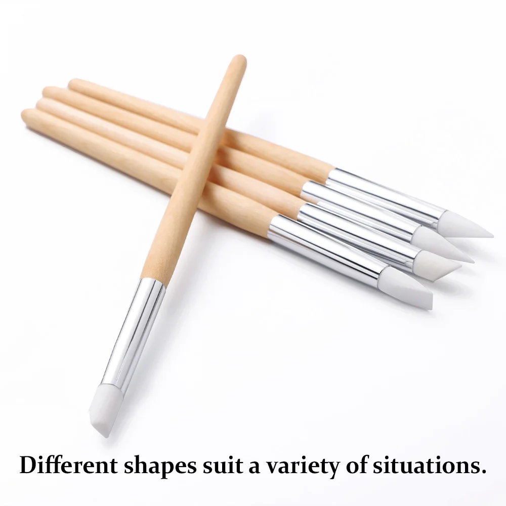 5 Pcs Watch Movement and Electronics Cleaning Brush Rubber Tips Repair Tools Dirt Remover Tool Kit for Watchmakers Scratch Brush