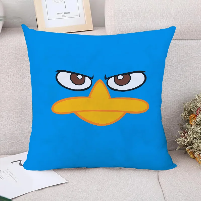 Phineas And Ferb Decorative Cushion Covers for Bed Pillows Pillow Cases Decorative Cushions Cover for Sofa Pillowcases 50x50